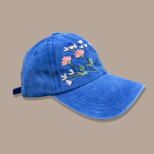 Embroidered Cap - Blue