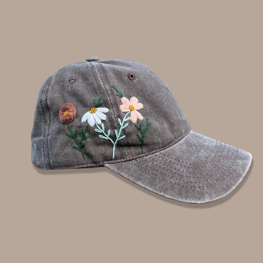 Embroidered Cap - Chocolate